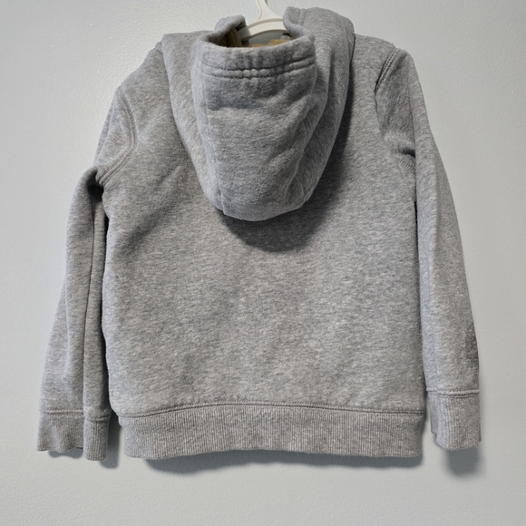 4T Carter’s Gray Fur Lined Zip-Up Hoodie - Picture 2 of 8